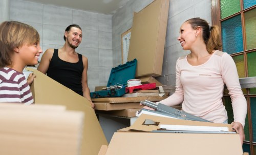 Office relocation planning in Dollishill with boxes and furniture