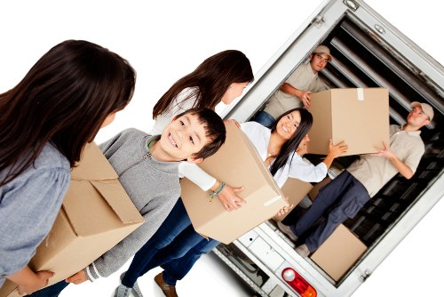 Man with van removal service arriving in Dollishill for a local home move
