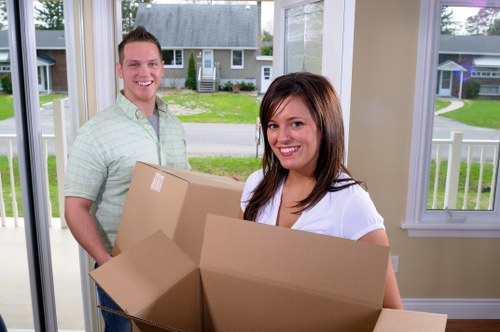 Packing materials and organised moving boxes for a Dollishill home move