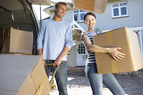 Van and mover handling furniture transport for Dollishill customers