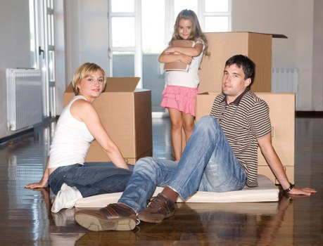 Careful loading of boxes and furniture for a Dollishill relocation